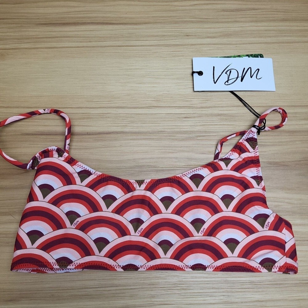 VDM The Label REVOLVE Womens Multicolor Swim +‎ Resort Bikini Top Size Small
